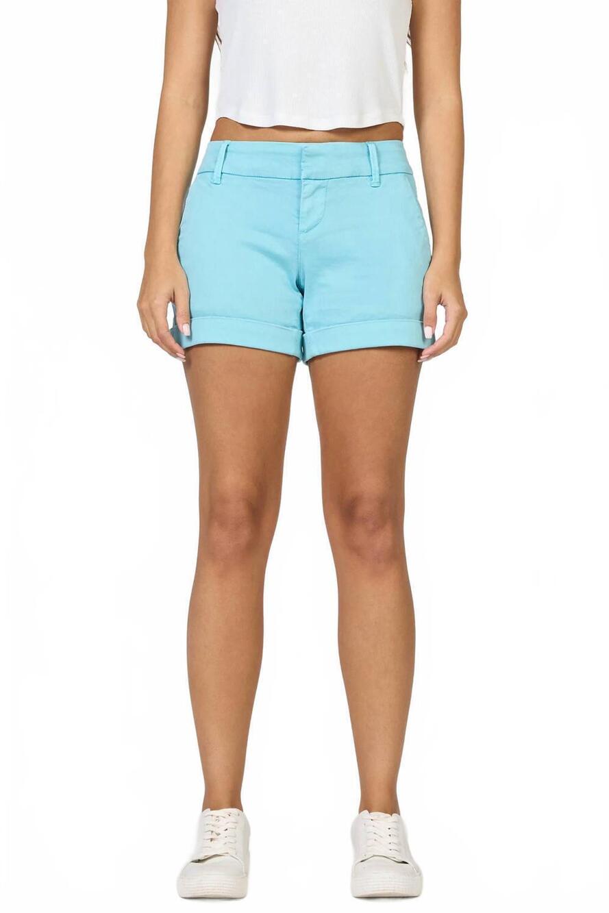 NEW DEAR JOHN DENIM hampton cuffed hem shorts in milky blue